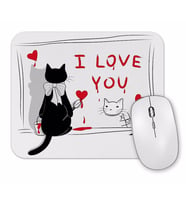 Kedi Cat Love Mouse Pad
