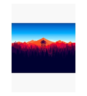 Firewatch - Manzara 4 Tablo Ahşap Poster Dekoratif
