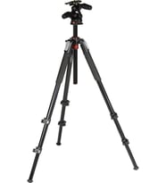 Manfrotto Kiti Alüminyum 3 Yollu Başlı 3 Bölümlü Tripod, Profesyonel Fotoğraf Aksesuarları Kiti, Kam