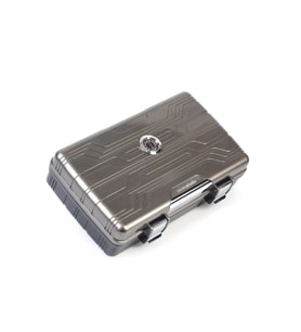 Conquistador Gunmetal Siyah 10 Kapasite Seyahat Humidor Puro Kutusu CNQ-009