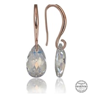 Swarovski Crystal Taşlı Gümüş Damla Sallantılı Kadın Küpe