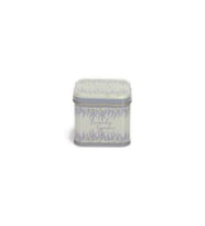 Evle SN_Lavandes Garden Desenli Metal Kare Kutu, 9 x 9 x 8 cm, 0.6 lt