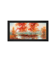 Manzara Temalı Kanvas Tablo 80 x 110 cm Siyah Çerçeve