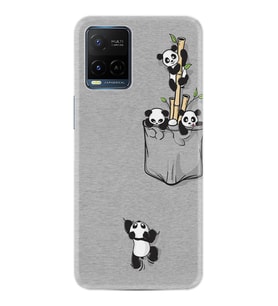 Vivo V21 Kılıf Silikon Desen Özel Seri Pandalar 1798