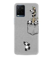 Vivo V21 Kılıf Silikon Desen Özel Seri Pandalar 1798