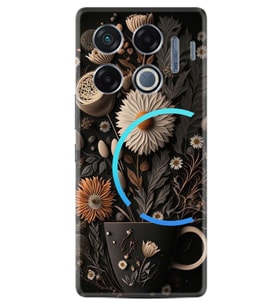 Infinix GT 20 Pro Kılıf Boutique Baskılı Resimli Kahve Çiçek Pcode -095