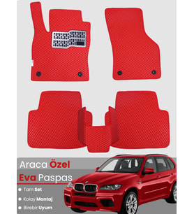 BMW X5 E70 (2006-2013) Uyumlu EVA Paspas Tam Set–Araca Özel,Su Geçirmez,Hızlı ve Kolay Montaj