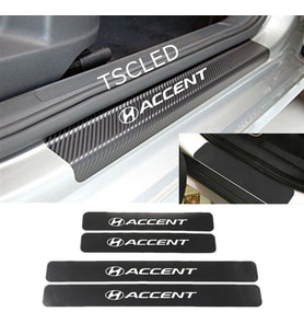 Accent Karbon Kapı Eşiği Kaplama Sticker (4 Adet) zz78