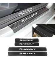 Accent Karbon Kapı Eşiği Kaplama Sticker (4 Adet) zz78