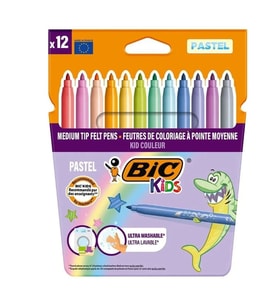 BİC KIDS COLOUR KEÇELİ BOYA KALEMİ PASTEL RENKLER 12' Lİ - 520084