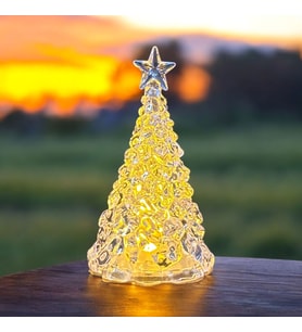 TEPE YILDIZLI MİNİ IŞIKLI ÇAM AĞACI YILBAŞI AĞACI WARM LİGHT NOEL TREE KRİSTAL GÖRÜNÜMLÜ ÇAM AĞACI