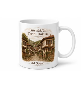 Göynük Tarihi Dokusu Bolu Hatırası Seramik Kupa Bardak Hediye