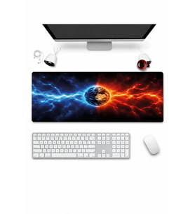 SonicTouch Klavye Mousepad 32x70cm Dikişsiz Pürüzsüz Sıvı Geçirmez Kaymaz Taban Kozmik Denge