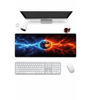 SonicTouch Klavye Mousepad 32x70cm Dikişsiz Pürüzsüz Sıvı Geçirmez Kaymaz Taban Kozmik Denge