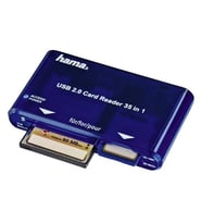 Hama USB 2.0 Kart Okuyucu 55348 SD/CF (Mavi)