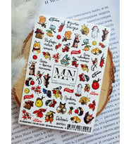Nail Art Slider Stiker – Premium Çiçek Mix W102