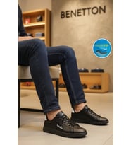 United Colors Of Benetton Beyaz Bağcıklı Cilt Memory Foam Erkek Spor Ayakkabı BNI-12087 M