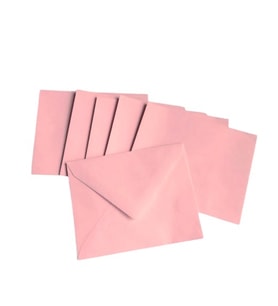 Küçük Zarf Kartvizit 7X9 Açık Pembe - 20 adet