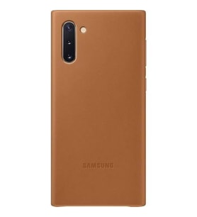 Galaxy Note 10 ile Uyumlu Deri Kılıf Kahverengi EF-VN970LAEGWW