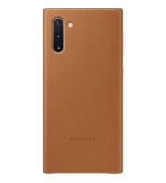 Galaxy Note 10 ile Uyumlu Deri Kılıf Kahverengi EF-VN970LAEGWW