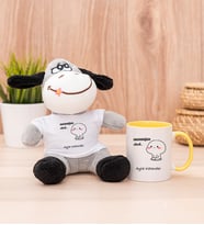 Kişiye Özel İncinmişsin Dedi Tasarım Esprili Peluş Eşek ve Sarı Kupa