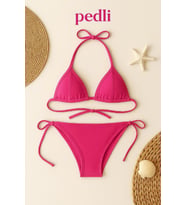 Kadın Fuşya Yandan Bağlamalı Bikini Mayo Takımı
