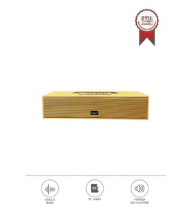 Torima KTS-1738 Ahşap Bluetooth Hoparlör  Telefon Standı, Derin Bas, USB + TF Kart Girişli, Taşınabilir ve Şarjlı Speaker