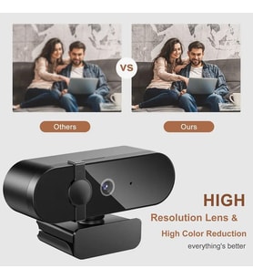 WebCam 4K Konferans Kamera Gizlilik Bandı Dahili Mikrofon Chat Görüntülü Sohbet Yayın Kamerası HD Video Web Kamerası 813