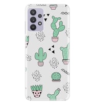 Kılıfland Samsung Galaxy A32 Kılıf Silikon Resimli Kapak Cactus Pattern Stok 901