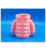 Alvera Şişme Mont Kalemlik – 3D Baskı Masaüstü Organizer-Pembe