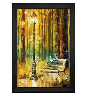 Manzara Temalı Kanvas Tablo 80 x 110 cm Siyah Çerçeve
