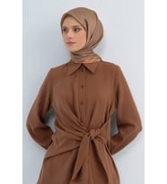 Armine Saf İpek Sura Eşarp-2026 İlkbahar-Yaz- 952800D (D.Vizon)