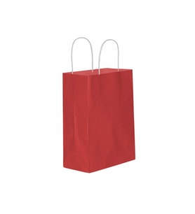 Kağıt Hediye Çantası Düz Renk Battal Boy 31X41 CM (25 Adet)  Bordo