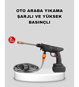 Akülü Araba Yıkama Makinesi 21V Güçlü Basınçlı Ve Çift Akülü Taşınabilir
