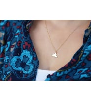 Glorria Gümüş Sedefli Lotus Kolye (Çok Renkli)