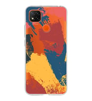 Xiaomi Redmi 9C Uyumlu Kapak Brushstroke Tasarımlı Şeffaf Silikon Kılıf