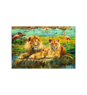 AHŞAP PUZZLE ASLAN AİLESİ