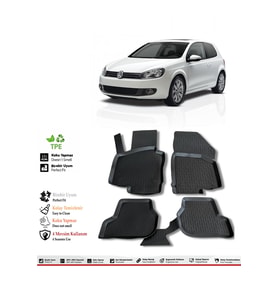 Volkswagen Golf 6 2012 Model 4D Havuzlu Paspas
