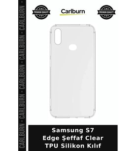 Samsung S7 Edge Şeffaf Clear TPU Silikon Kılıf Cihaz Kılıfı Mobil Aksesuar
