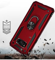 Samsung Galaxy S8 Plus ile Uyumlu Kılıf Silikon Yüzük Standlı Araç Tutucu için Mıknatıslı Darbe Karşı Dayanıklı Koruma Tank İnce Kap Vega Lacivert