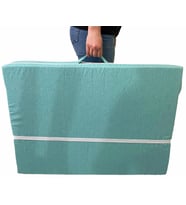 Katlanır Yatak Yer Yatağı Sünger Yatak Tek Kişilik 80x180 SU YEŞİLİ KIRÇILLI