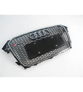 Audi A4 2011-2015 Arası Uyumlu RS Panjur Krom / Siyah