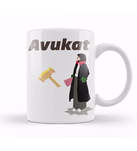 Avukat Avukata Hukuk Kupa Bardak Porselen