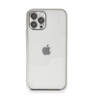 İphone 12 Pro Max Kılıf Razer Lensli Silikon - Gümüş