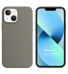 Microsonic Apple iPhone 13 Mini Kılıf Liquid Lansman Silikon Gri