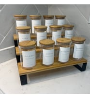 may home design 12'Lİ AHŞAP STANDLI BAHARATLIK SETİ