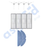 ROBOROCK S8 , S8+ ,S8 PRO-PRO ULTRA UYUMLU 4 Yan Fırça 4 Filtre 2 Mop PKT-iasgf0000765