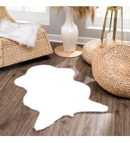 Aylem Home Peluş Post Halı Kaymaz Taban Yolluk Beyaz