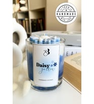 Papatya Kokulu %100 Doğal El Yapımı Mavi Dekorasyon Soya Mumu