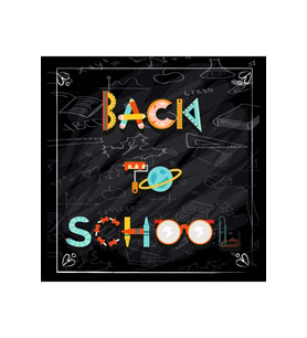 Okula Dönüş Back To School Temalı Fotoğraf Panosu Branda 100x100